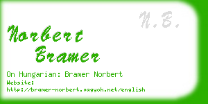 norbert bramer business card